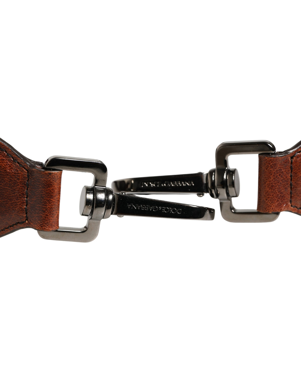 Dolce & Gabbana Tracolla in Velluto e Pelle con Cavallo Marrone