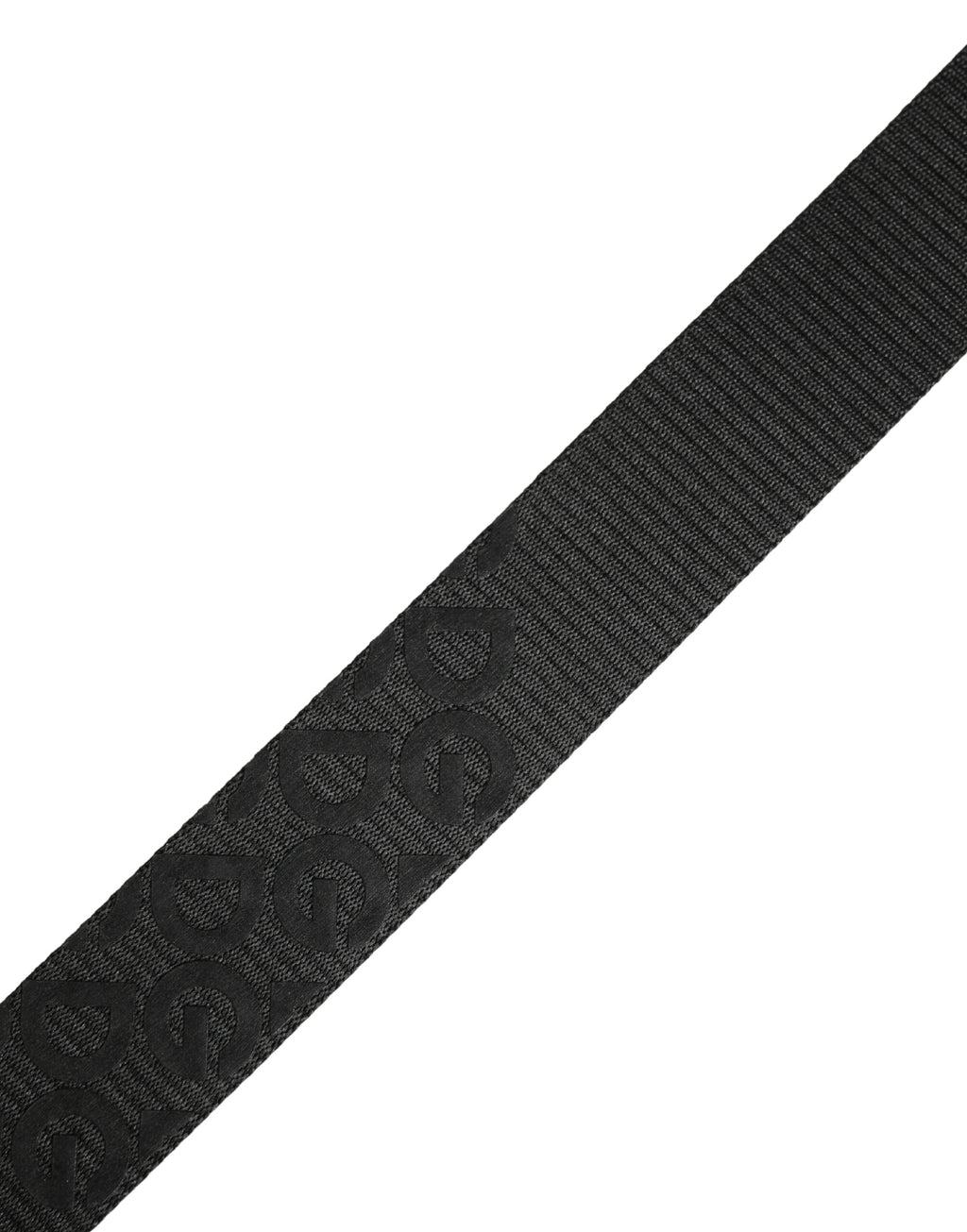 Cintura Dolce & Gabbana nera con logo monogram e fibbia in metallo argentato