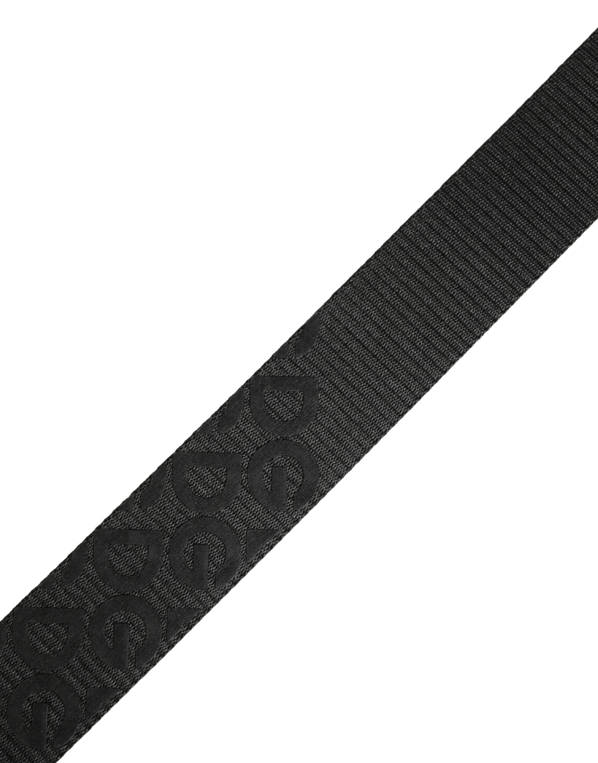 Cintura Dolce & Gabbana nera con logo monogram e fibbia in metallo argentato