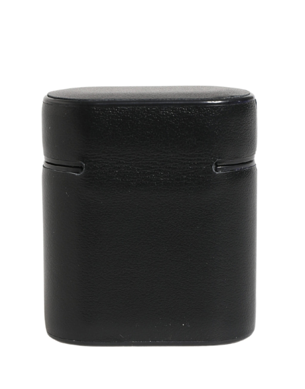 Dolce & Gabbana Custodia per AirPods con Supporto a Scomparsa in Pelle di Vitello Nera con Stampa Logo