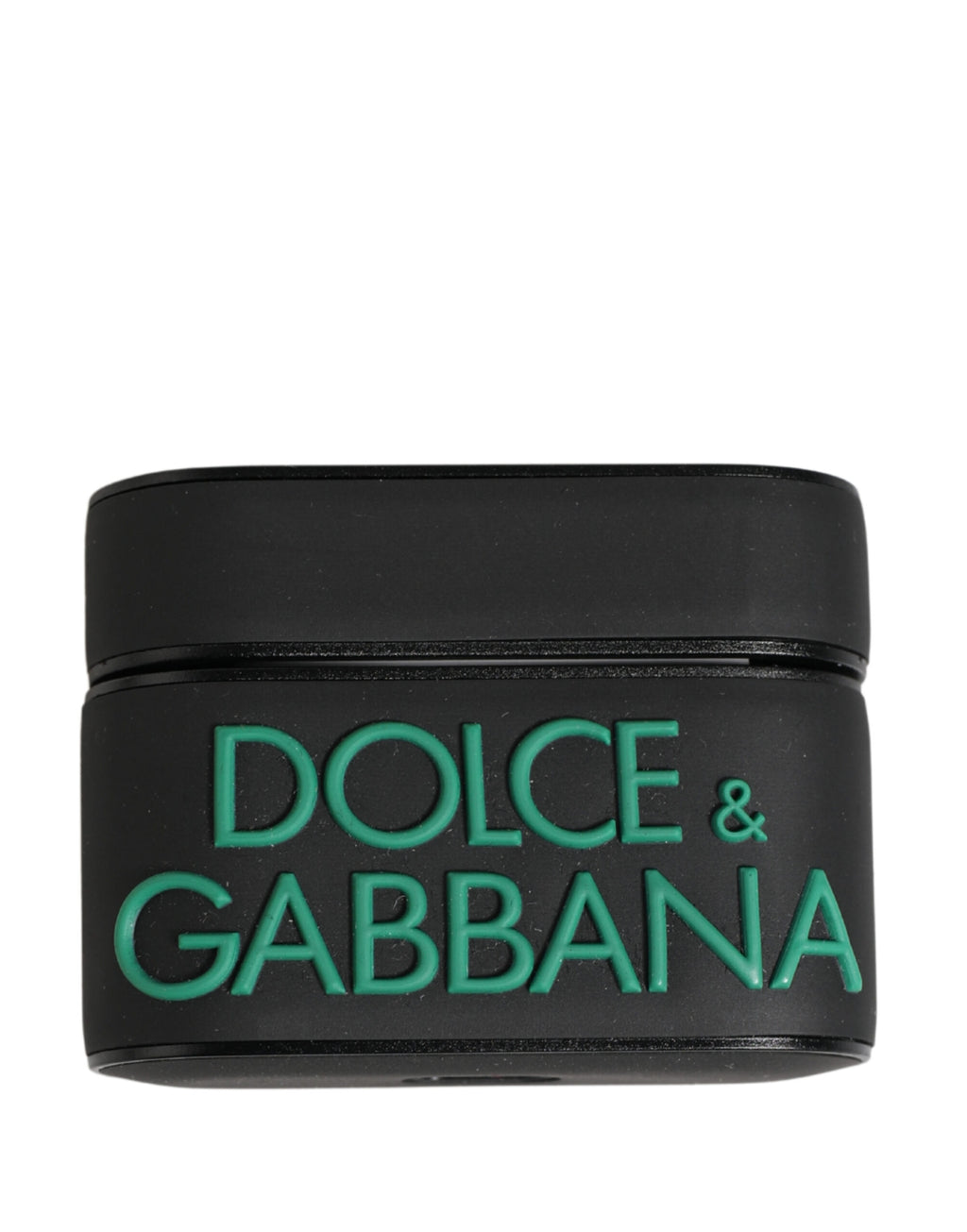 Dolce & Gabbana Custodia Nera in PVC per Airpods con Logo a Rilievo da Donna