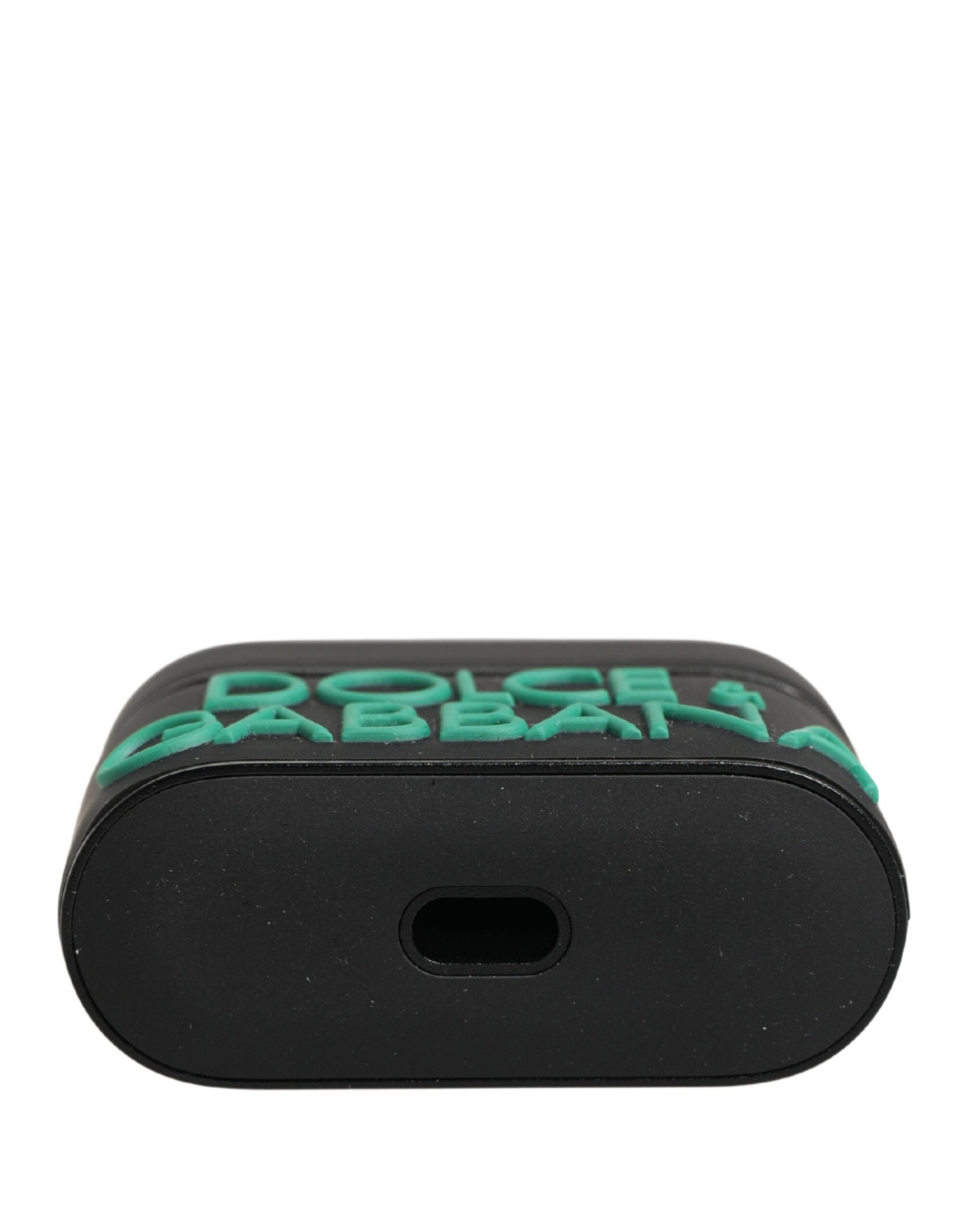 Dolce & Gabbana Custodia Nera in PVC per Airpods con Logo a Rilievo da Donna