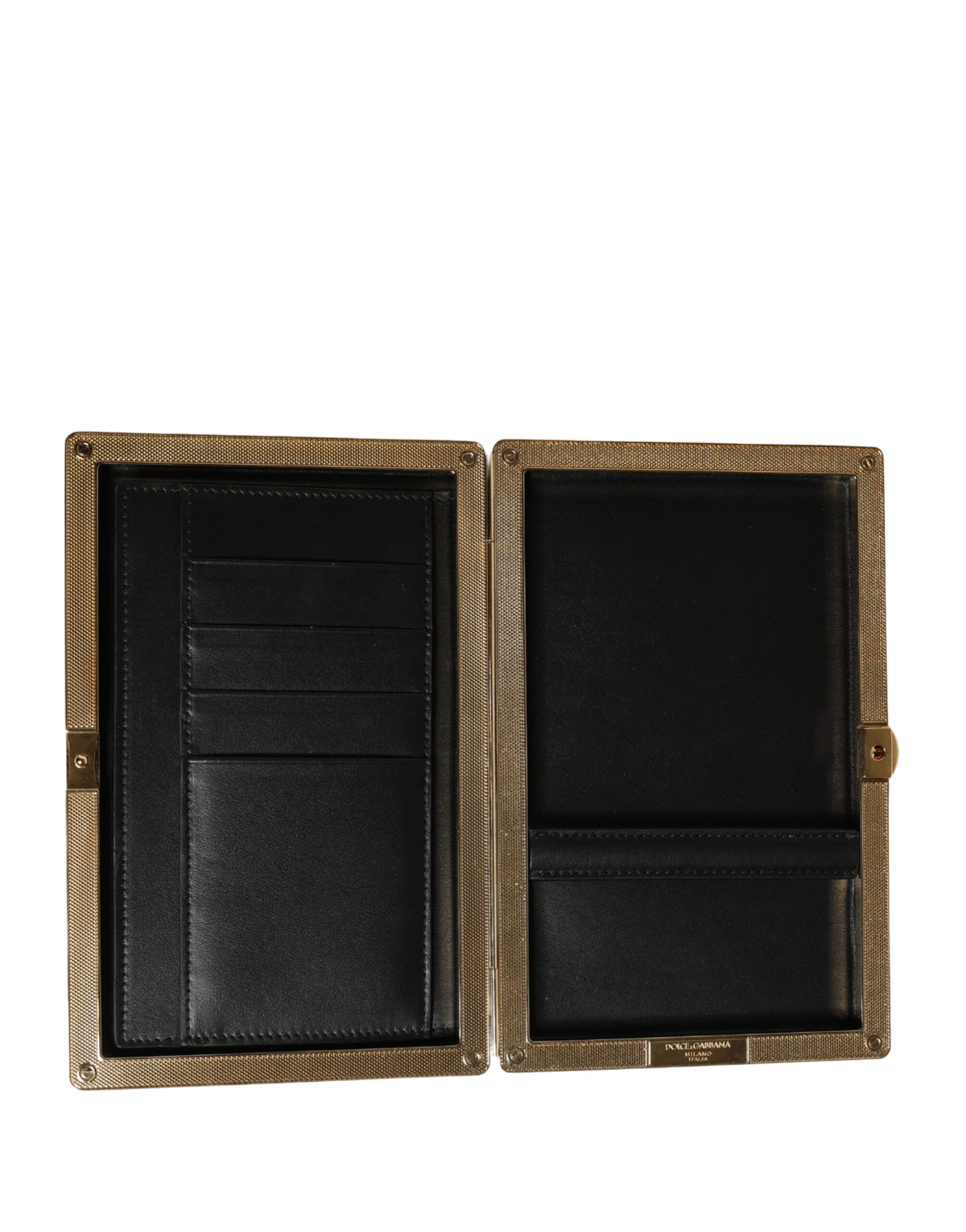 Dolce & Gabbana Borsa Pochette da Sera da Donna in Pelle di Vitello Marrone