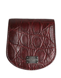 Portacondomi tascabile Dolce & Gabbana in pelle esotica bordeaux