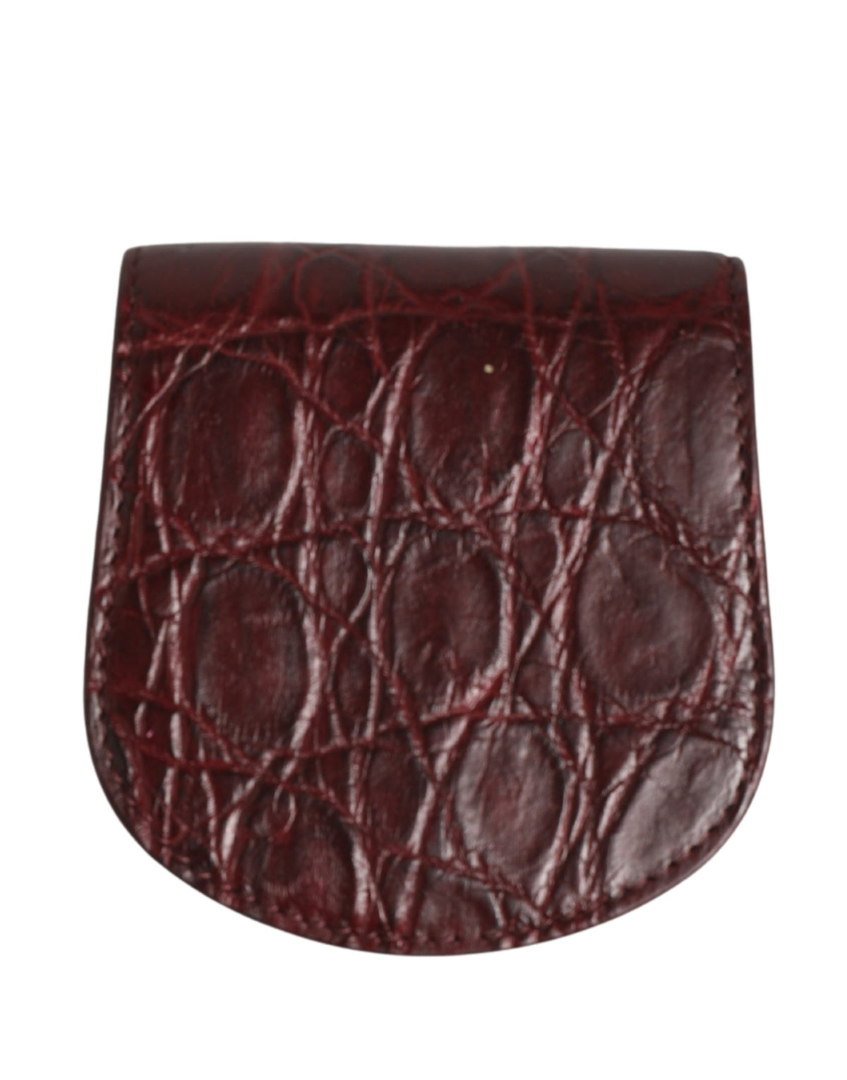 Portacondomi tascabile Dolce & Gabbana in pelle esotica bordeaux