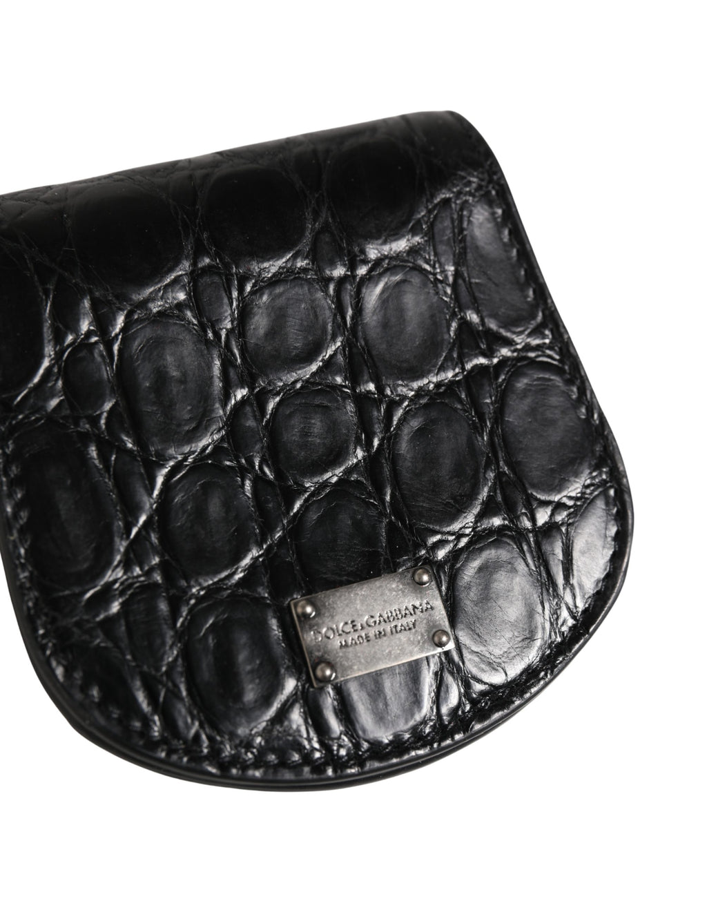 Portacondom Dolce & Gabbana in Pelle Esotica Nera a Borsellino