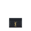 Portafoglio Saint Laurent nero in pelle di agnello Ovis Aries Aries