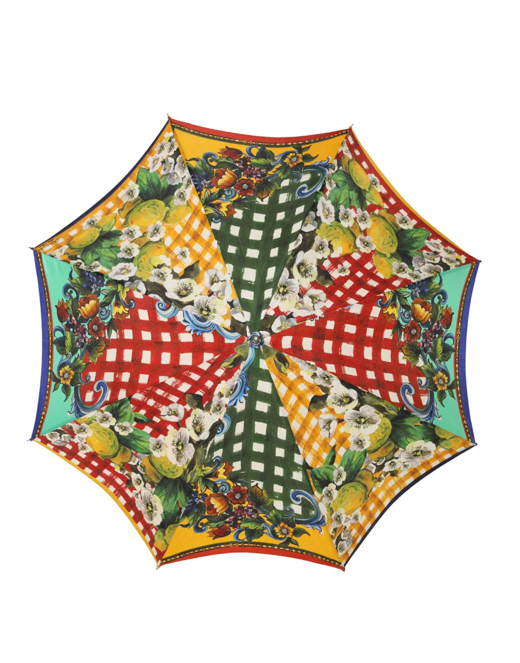 Ombrello pieghevole Dolce & Gabbana stampa Carretto Siciliano multicolore