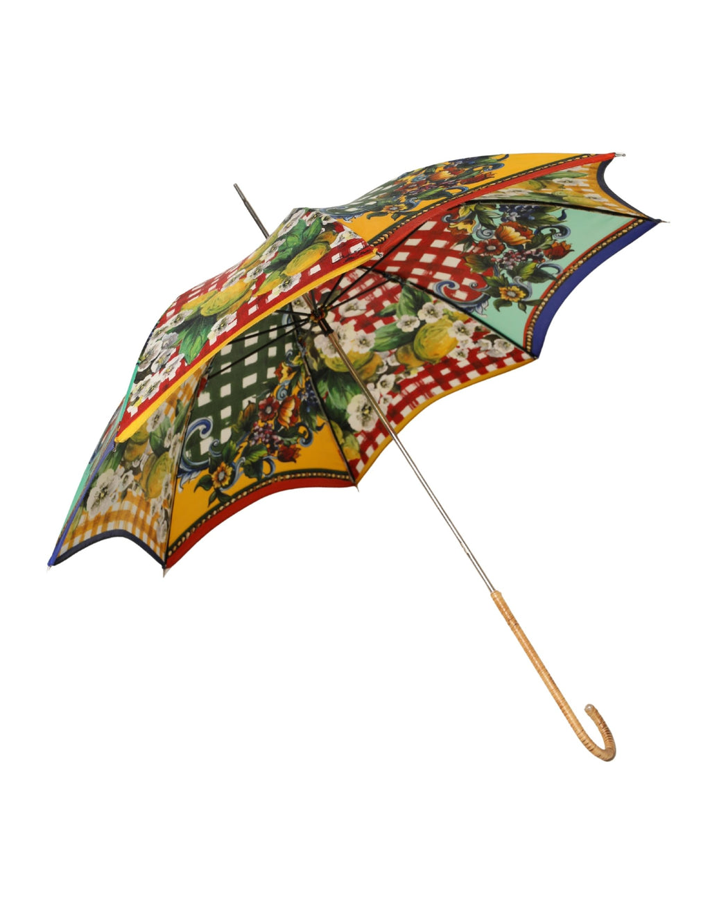 Ombrello pieghevole Dolce & Gabbana stampa Carretto Siciliano multicolore