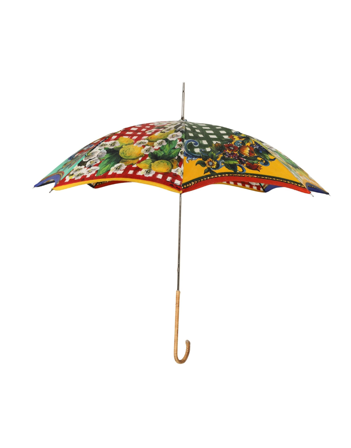 Ombrello pieghevole Dolce & Gabbana stampa Carretto Siciliano multicolore