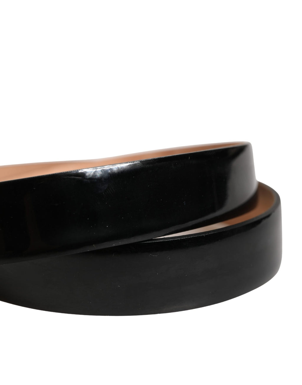 Cintura Dolce & Gabbana da uomo nera in pelle classica con fibbia in metallo