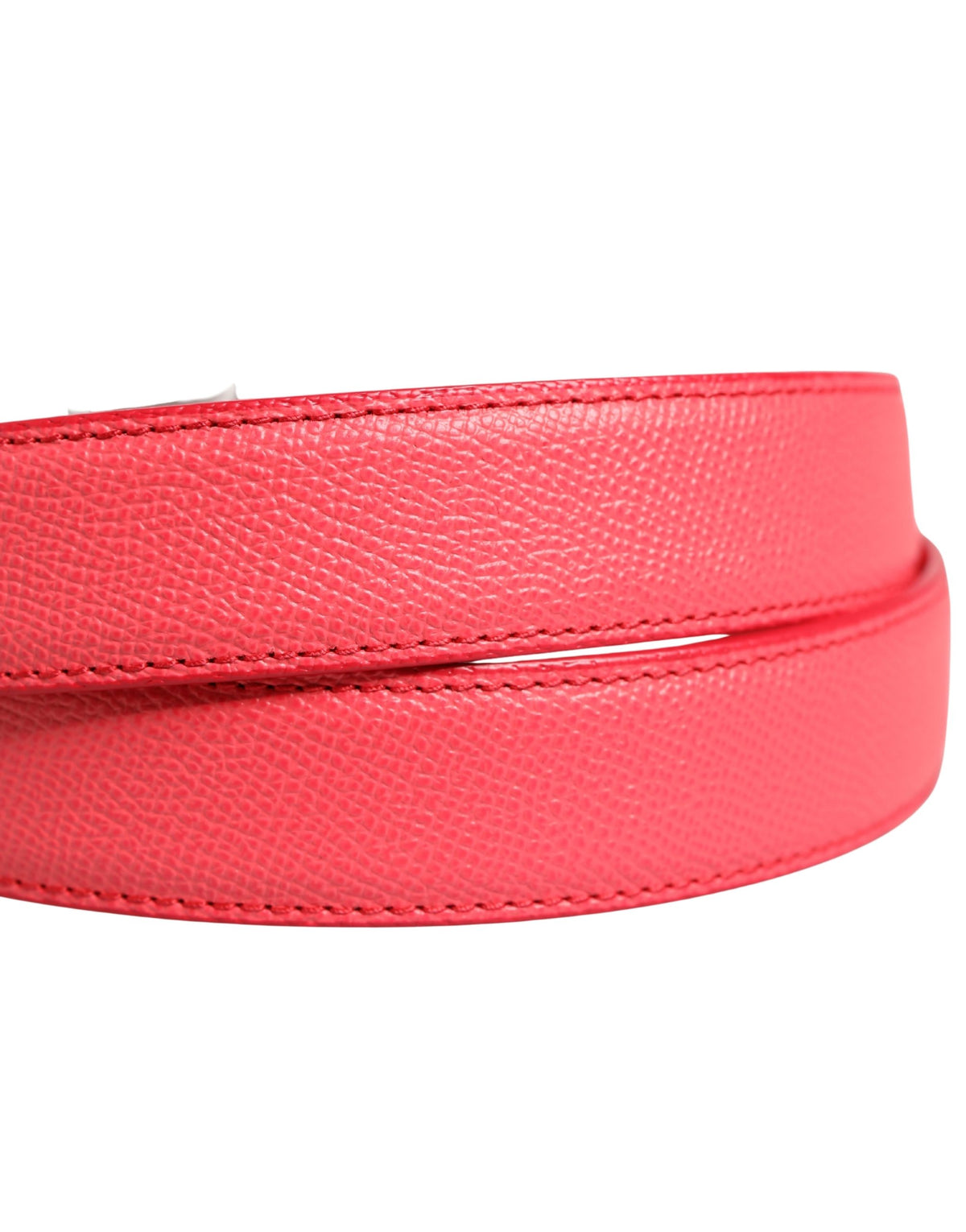 Dolce & Gabbana Cintura in pelle di vitello rosa con fibbia in metallo argentato