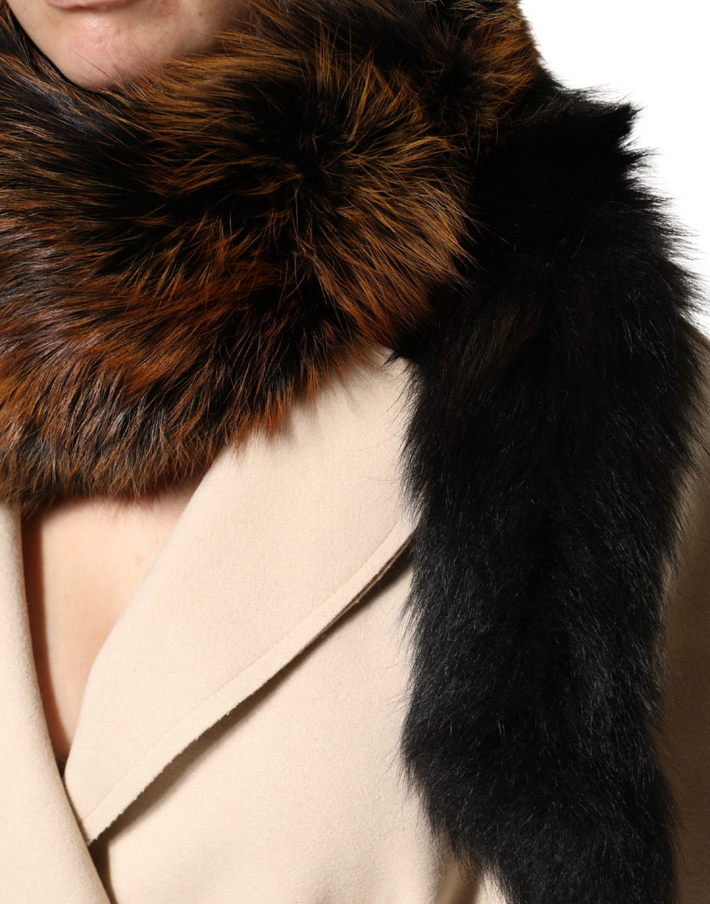 Scaldacollo in pelliccia di volpe rossa marrone Dolce & Gabbana Sciarpa invernale