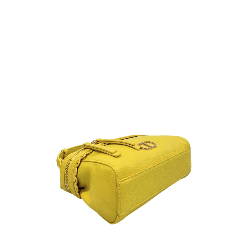 Borsa a mano Twinset da donna in PU giallo