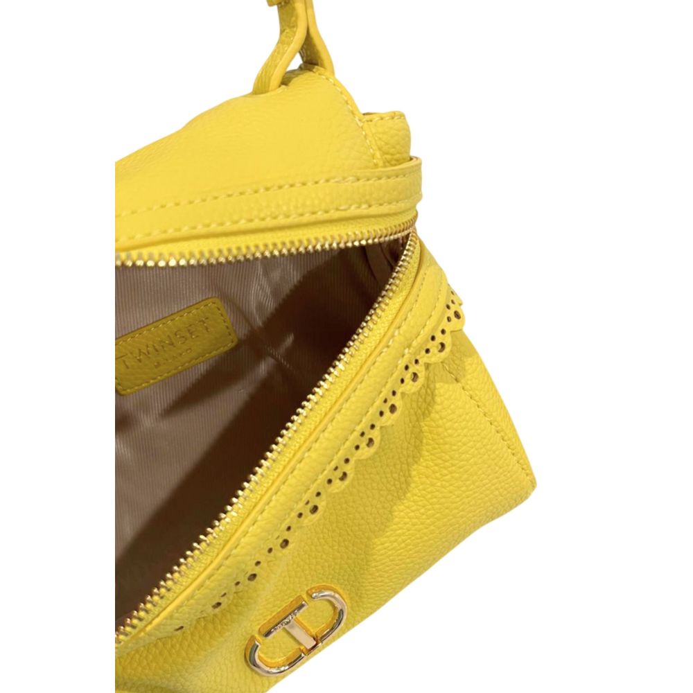 Borsa a mano Twinset da donna in PU giallo