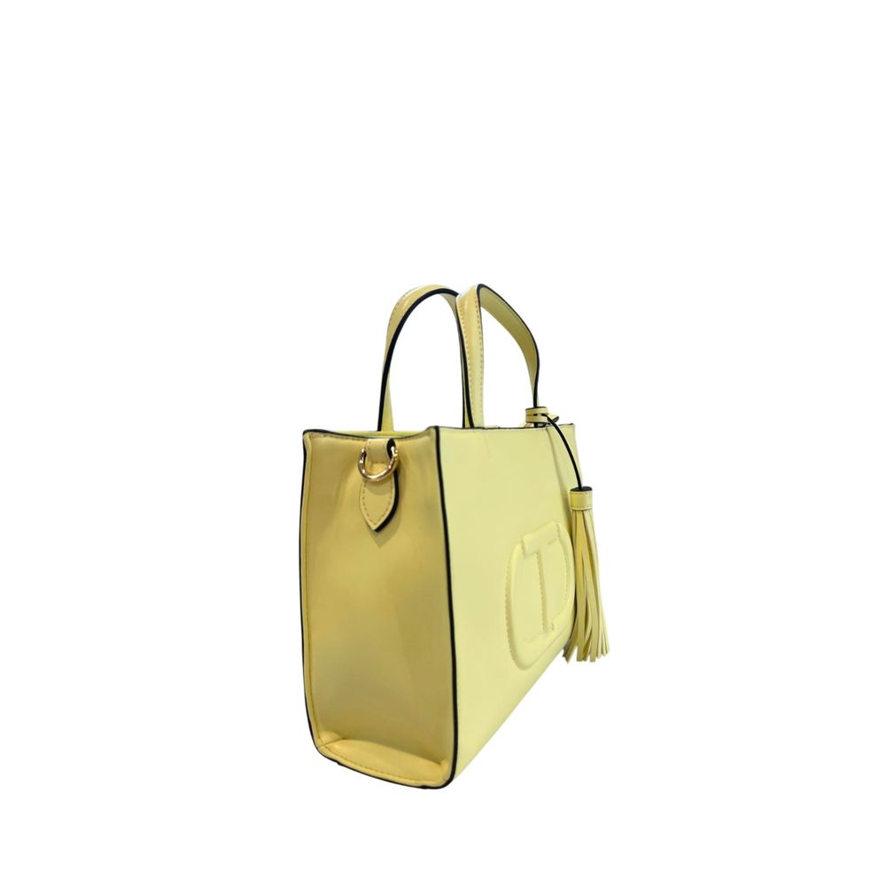 Borsa a mano Twinset da donna in PU gialla