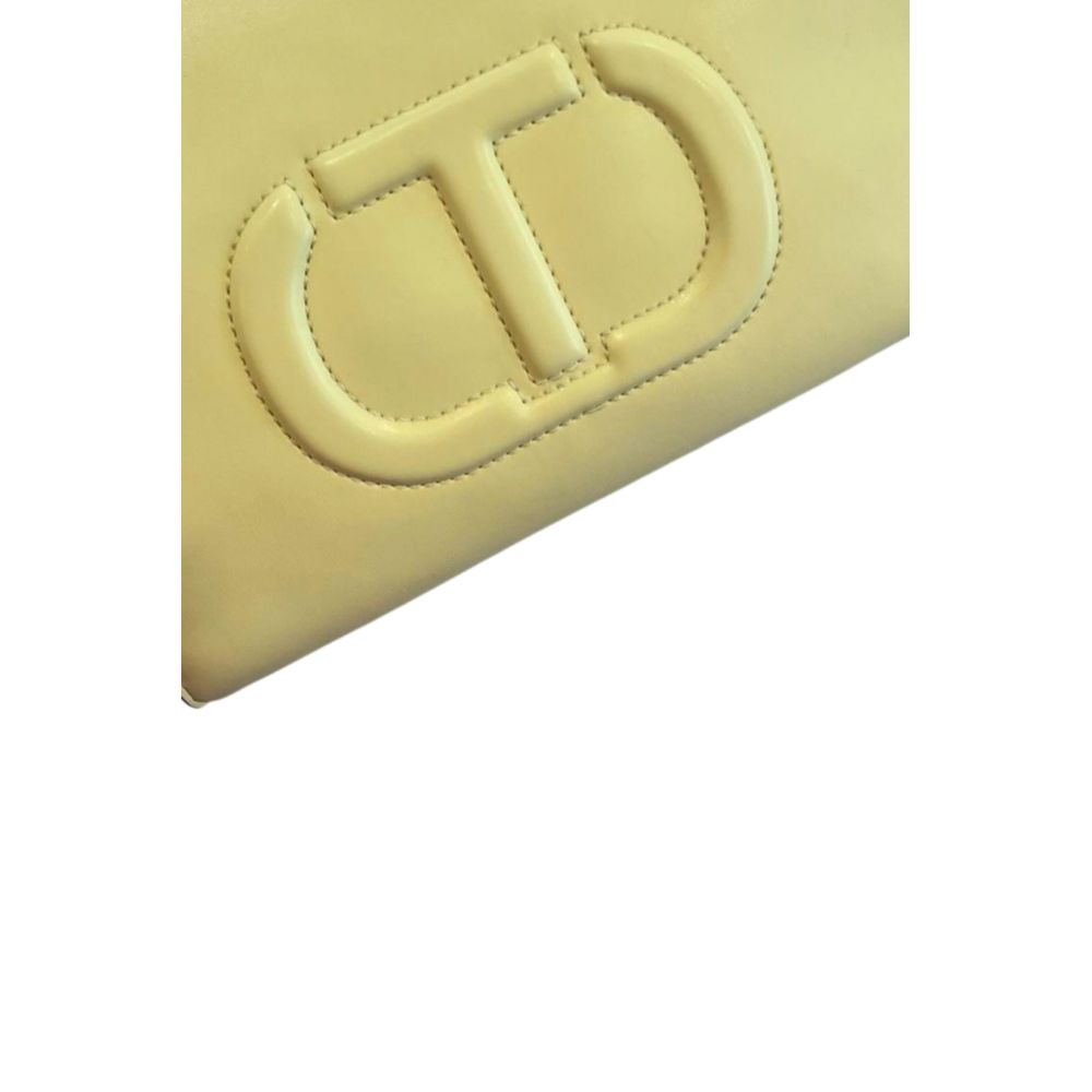 Borsa a mano Twinset da donna in PU gialla