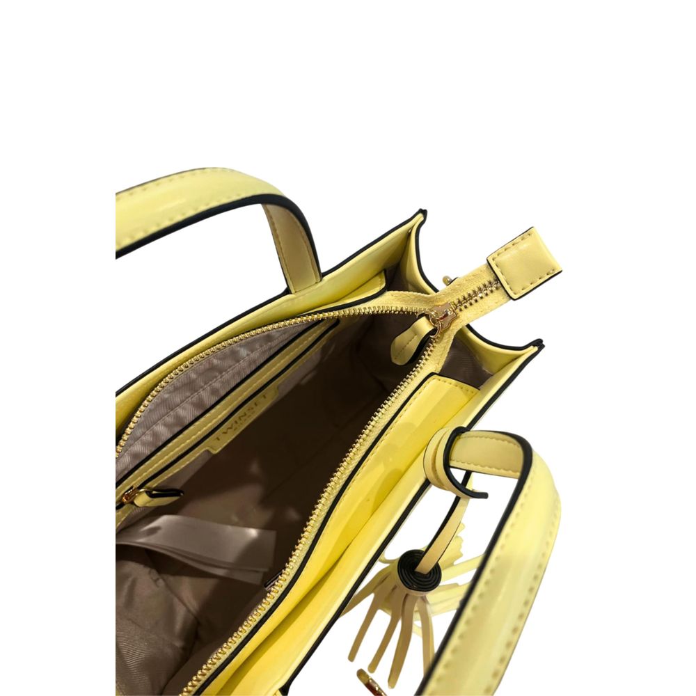 Borsa a mano Twinset da donna in PU gialla
