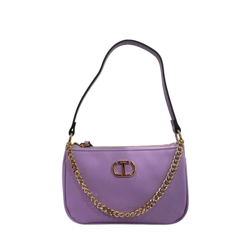Borsa a spalla Twinset in PU viola da donna