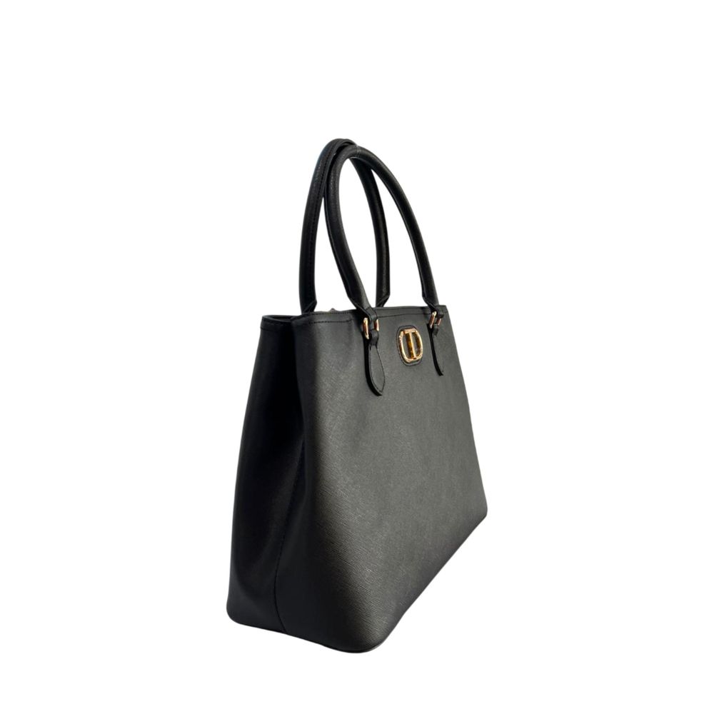 Borsa a tracolla da donna Twinset in poliuretano giallo