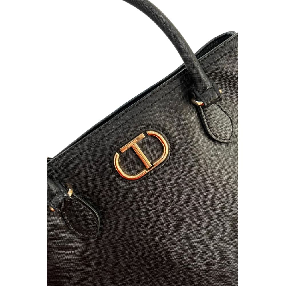 Borsa a tracolla da donna Twinset in poliuretano giallo
