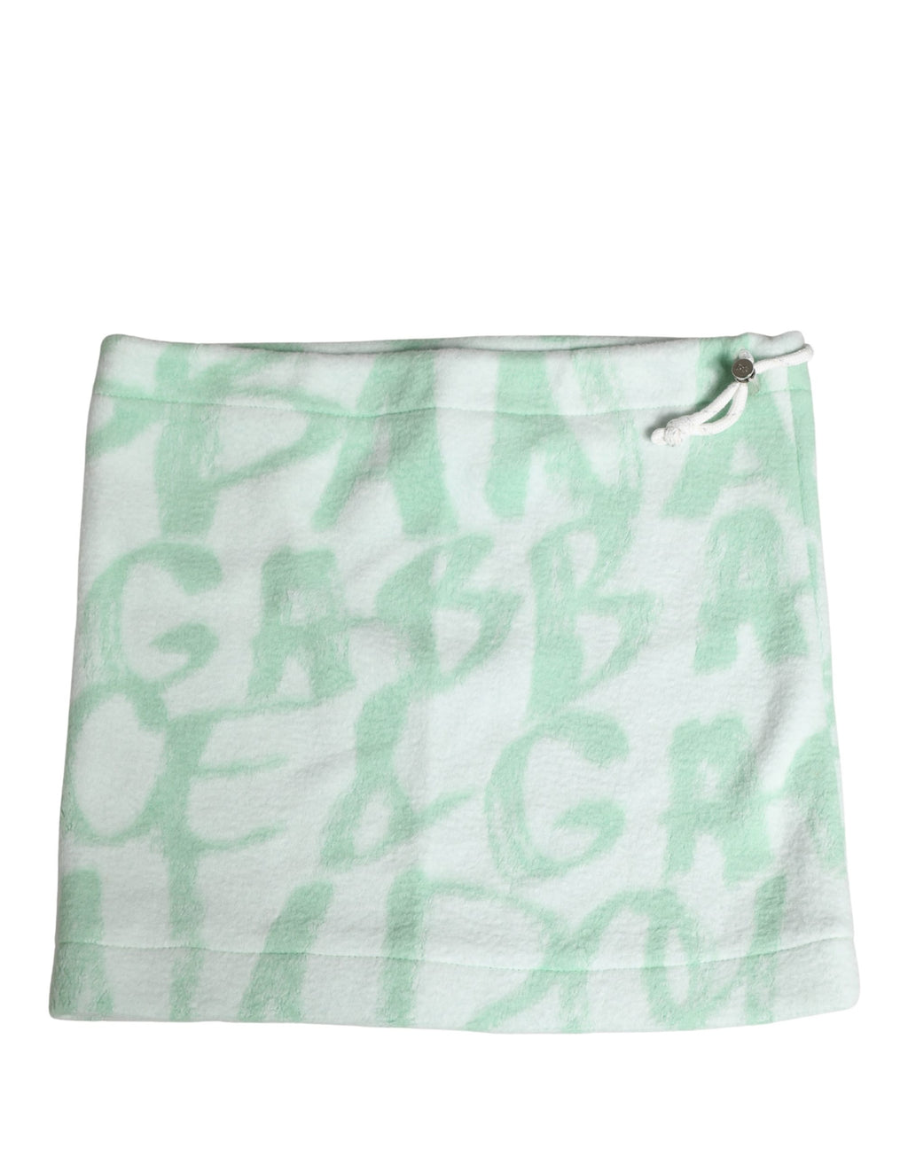Dolce & Gabbana Uomo Cappello Scaldacollo in Nylon Bianco con Stampa Logo