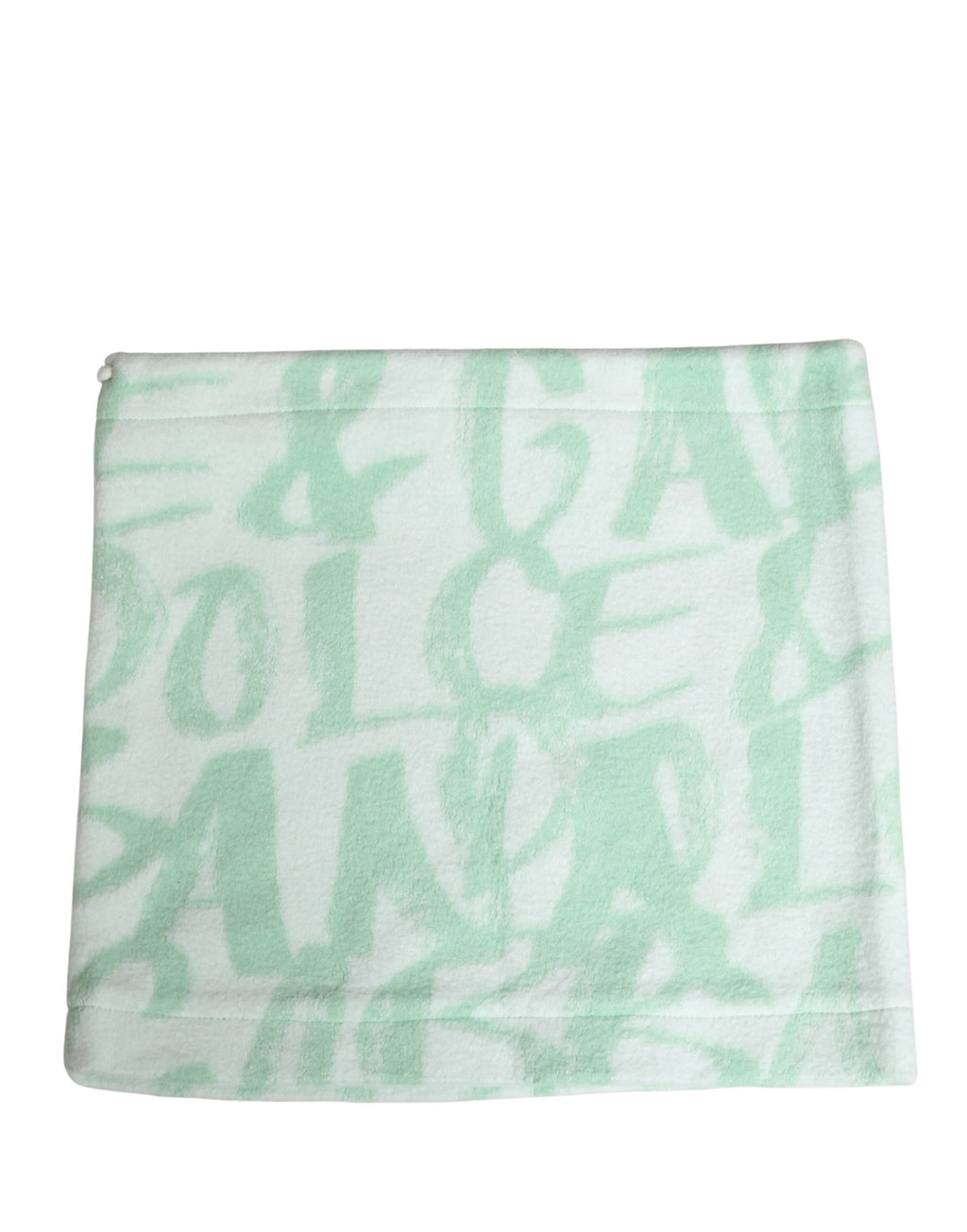 Dolce & Gabbana Uomo Cappello Scaldacollo in Nylon Bianco con Stampa Logo