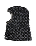 Dolce & Gabbana Passamontagna Nero in Lana con Cristalli