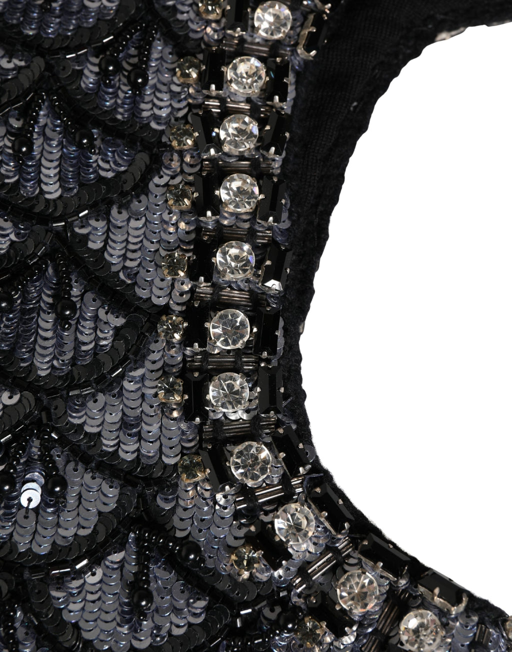 Dolce & Gabbana Passamontagna Nero in Lana con Cristalli