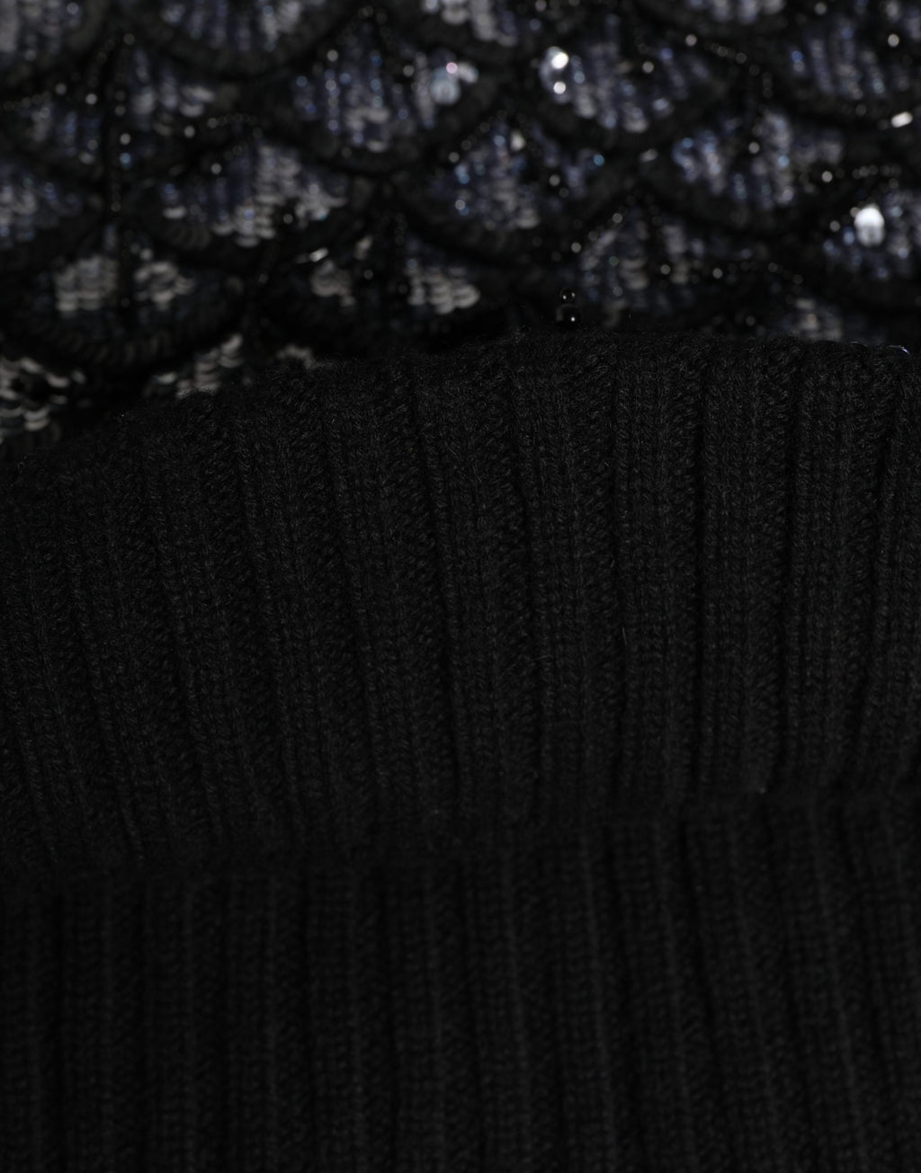 Dolce & Gabbana Passamontagna Nero in Lana con Cristalli