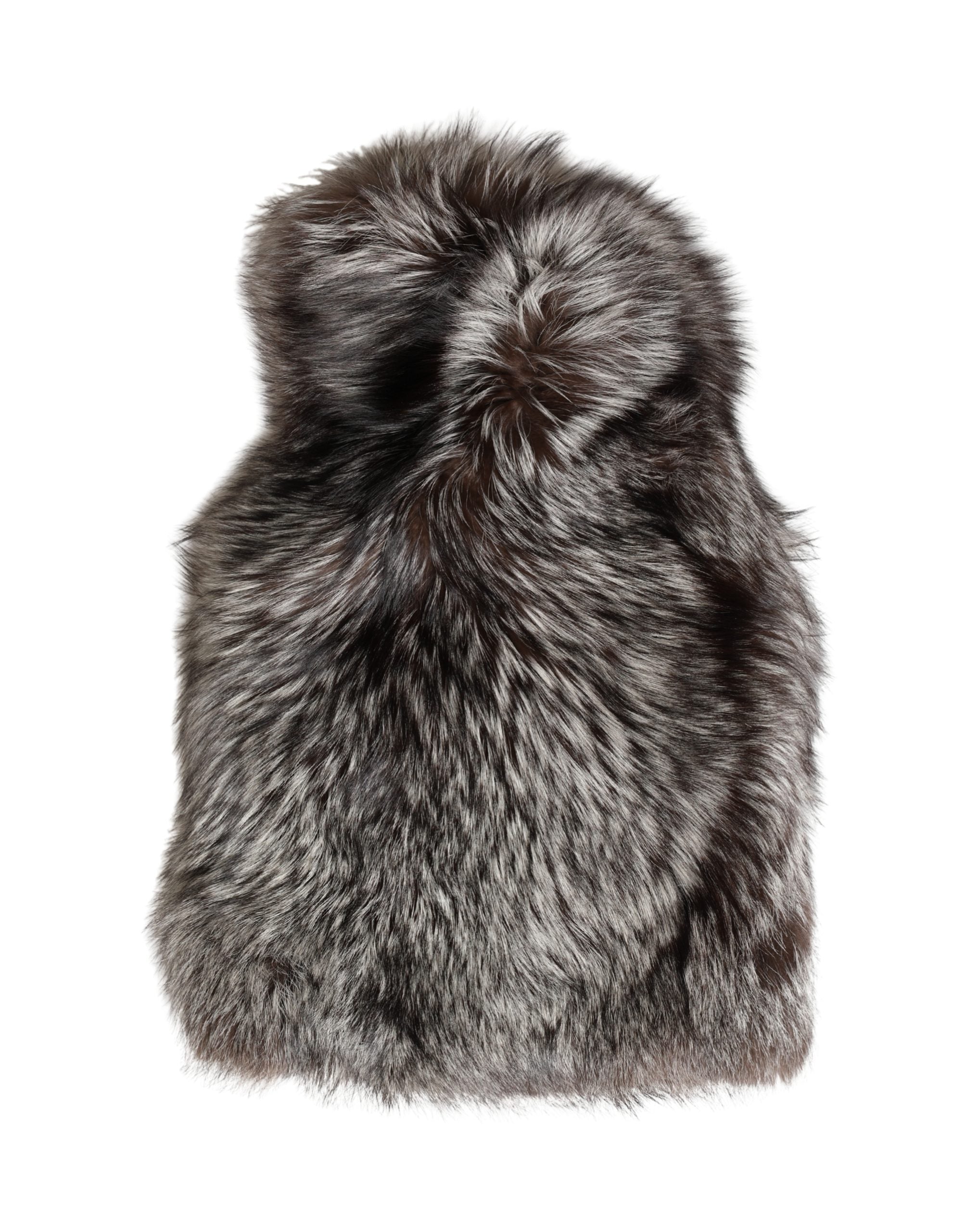Dolce & Gabbana Cappello con Pelliccia Sintetica Marrone che Avvolge Interamente la Testa