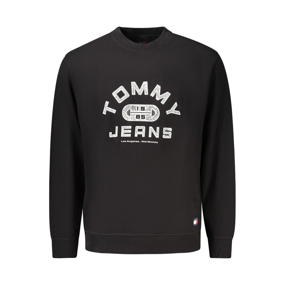 Tommy Hilfiger Felpa da Uomo in Cotone Nero