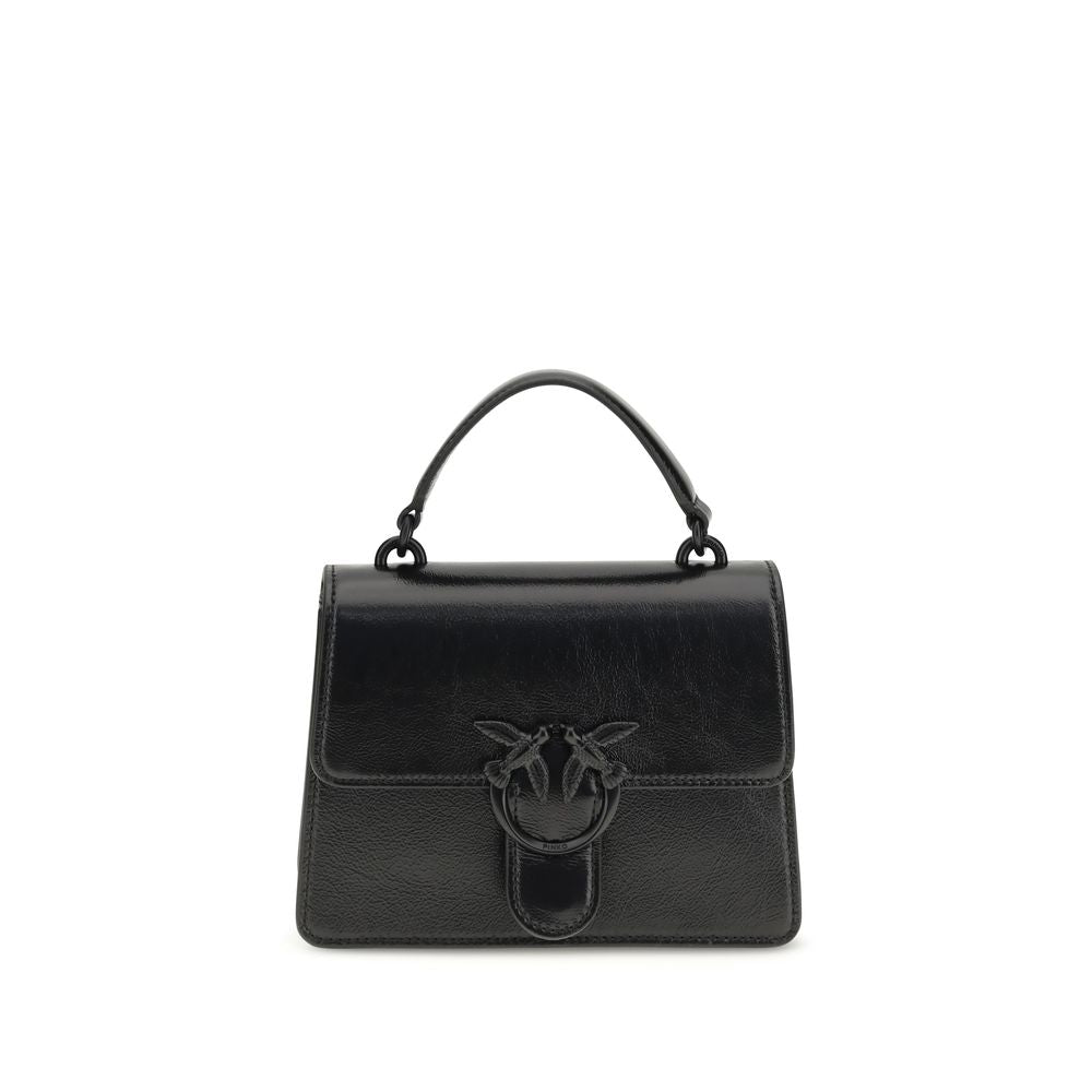 Borsa a mano PINKO in pelle di capra nera