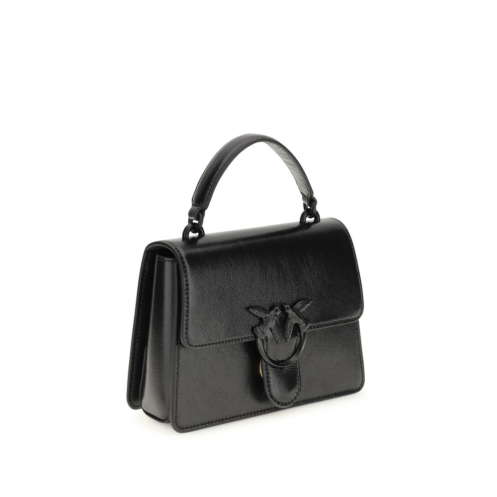 Borsa a mano PINKO in pelle di capra nera