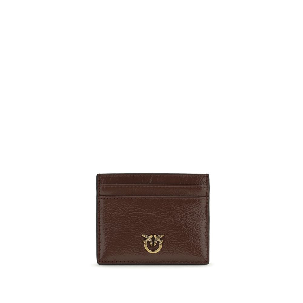 PINKO Portafoglio Bos Taurus in Pelle di Vitello Bordeaux
