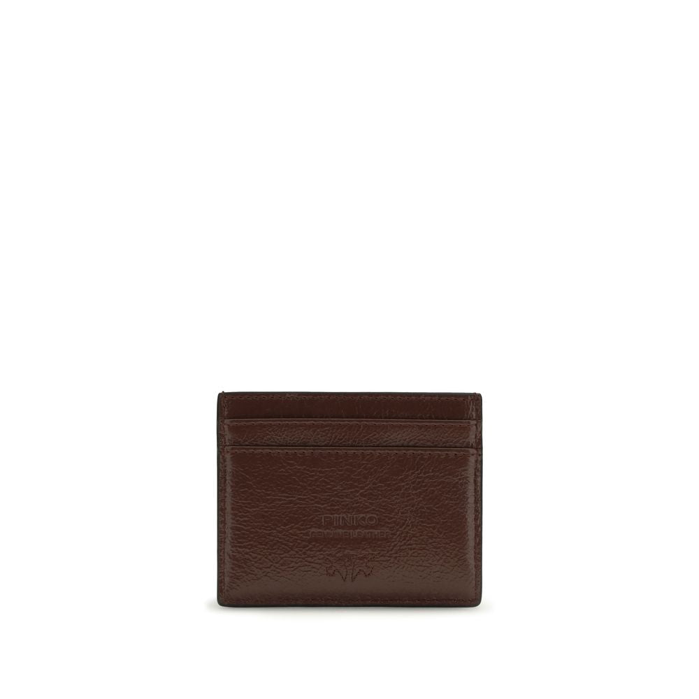 PINKO Portafoglio Bos Taurus in Pelle di Vitello Bordeaux