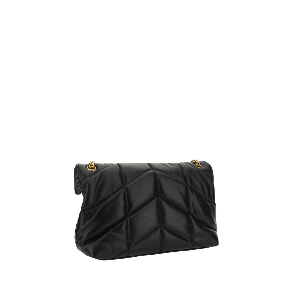 Borsa a tracolla Saint Laurent in pelle di agnello nera