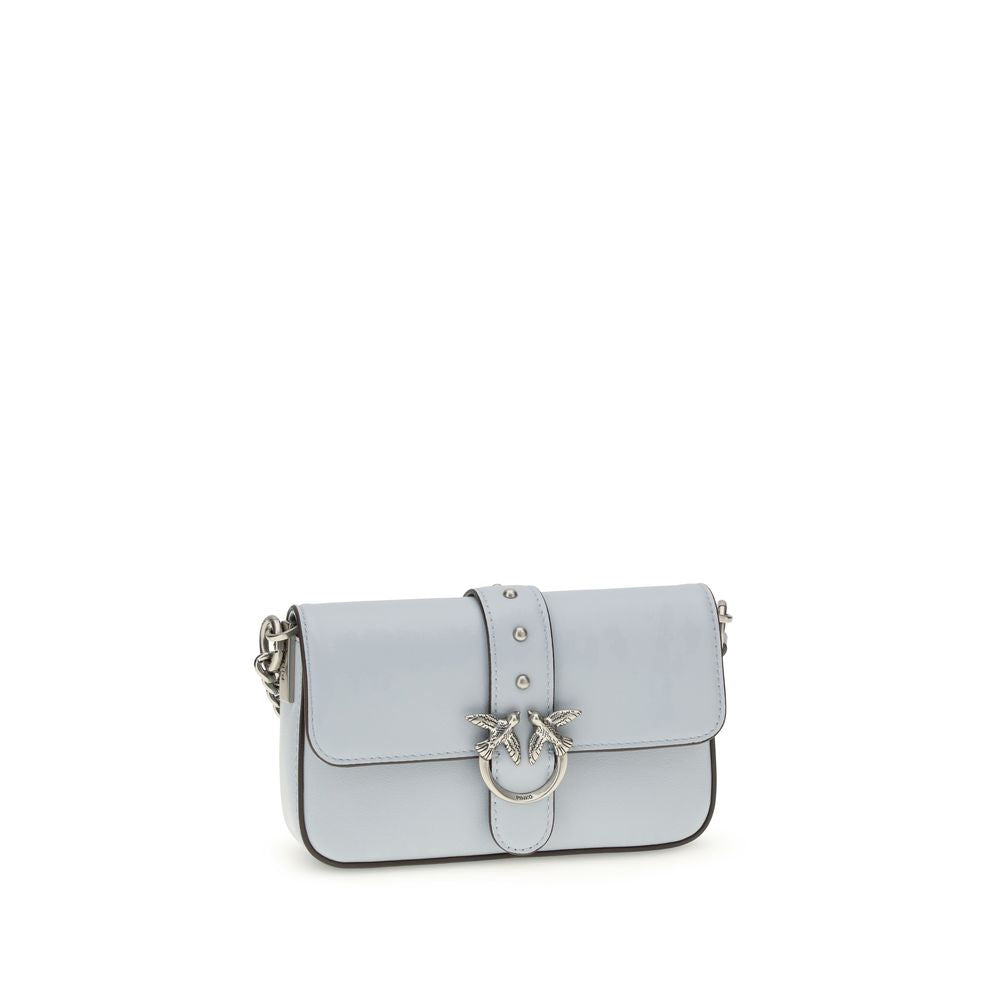 PINKO Borsa a Tracolla in Pelle di Vitello Blu