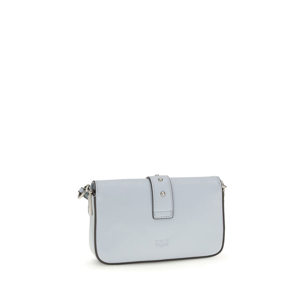 PINKO Borsa a Tracolla in Pelle di Vitello Blu