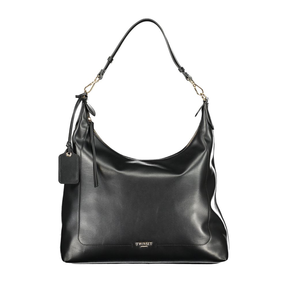 Twinset Nero Poliuretano Borsa Hobo Donna