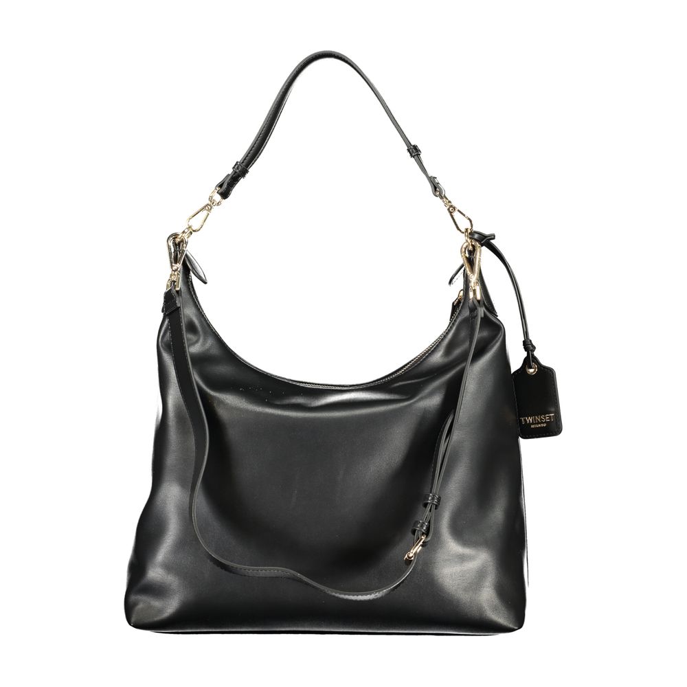 Twinset Nero Poliuretano Borsa Hobo Donna