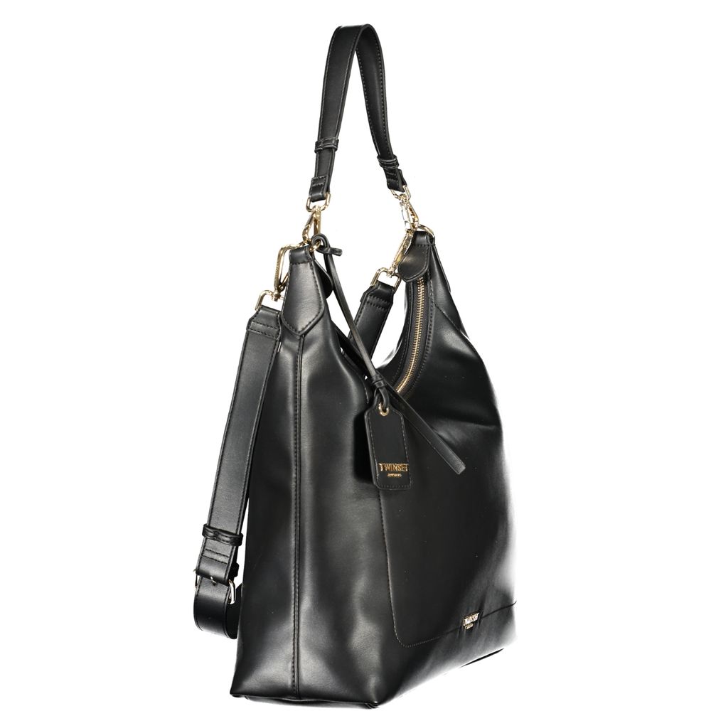 Twinset Nero Poliuretano Borsa Hobo Donna