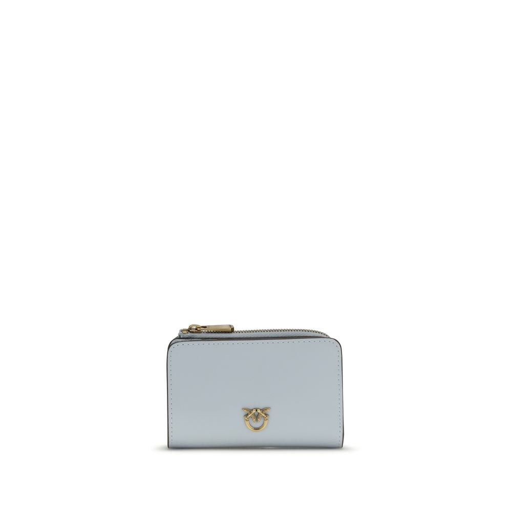 PINKO Portafoglio Bos Taurus in Pelle di Vitello Blu