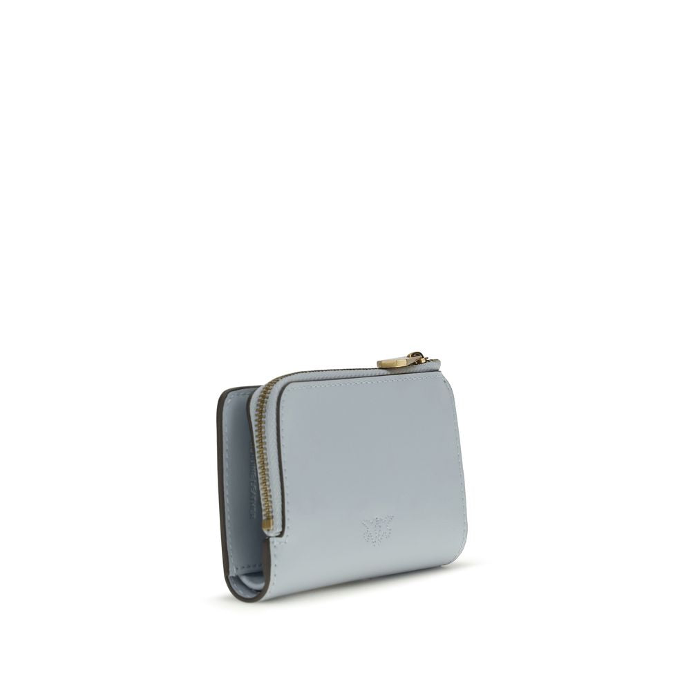 PINKO Portafoglio Bos Taurus in Pelle di Vitello Blu