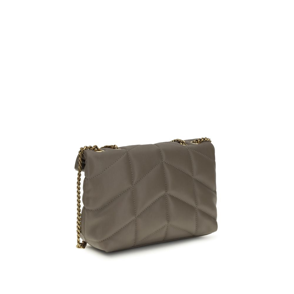Borsa a spalla Saint Laurent Ovis Aries Aries in agnello grigio