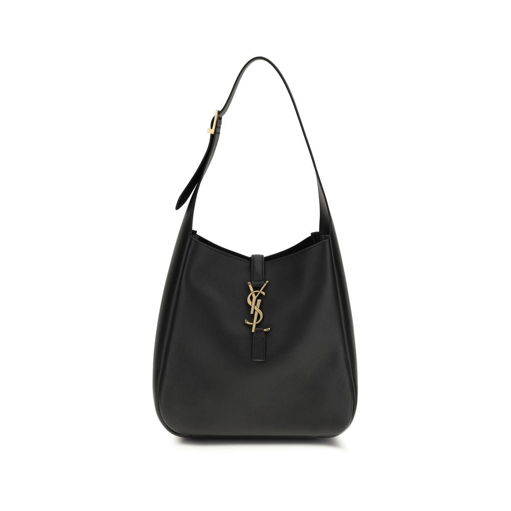 Borsa a tracolla Saint Laurent in pelle di vitello nera Bos Taurus