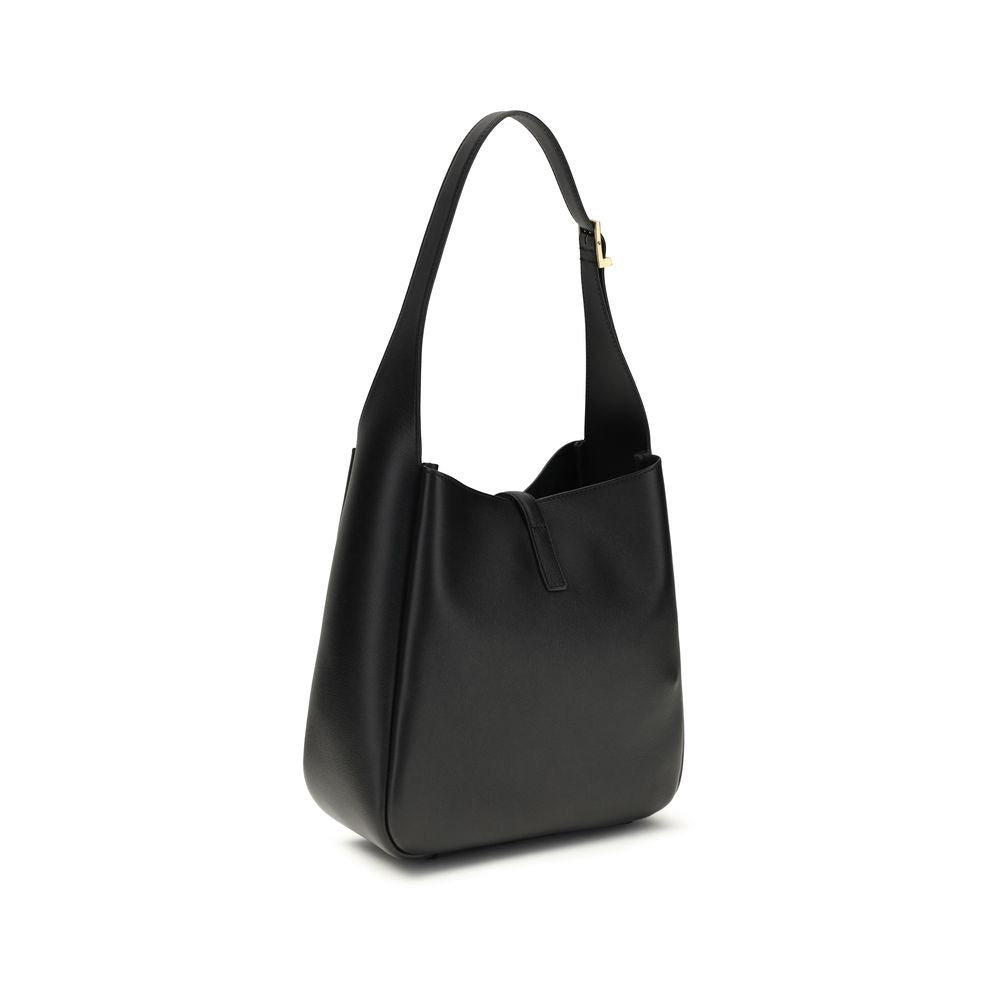 Borsa a tracolla Saint Laurent in pelle di vitello nera Bos Taurus