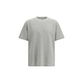 T-Shirt in cotone grigio Saint Laurent