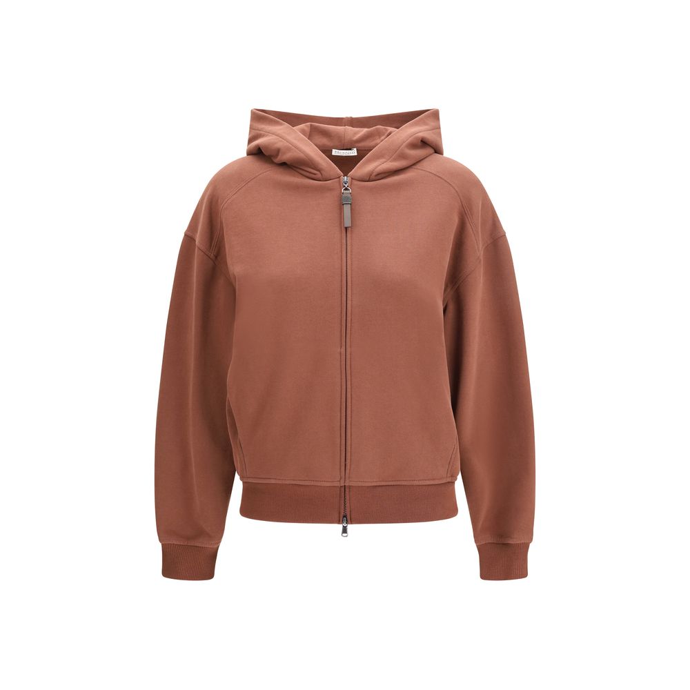 Felpa Brunello Cucinelli in cotone marrone