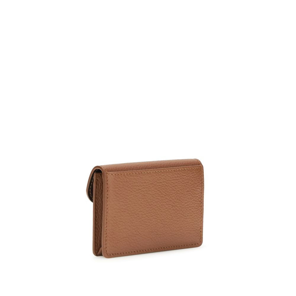 Portafoglio Ferragamo in pelle di vitello marrone Bos Taurus